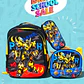 COMBO PRIMARIA DE 3PZ MOCHILA CON LUZ LED  + LONCHERA + LAPICERA (VARIOS PERSONAJES ) MOD# HL2414 🧮⚽ - Miniatura 1