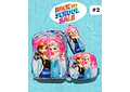 COMBO PRIMARIA DE 3PZ MOCHILA CON LUZ LED  + LONCHERA + LAPICERA (VARIOS PERSONAJES ) MOD# HL2414 🧮⚽