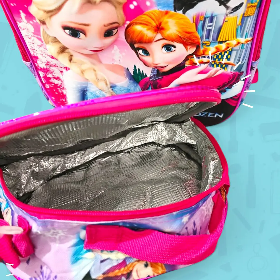 COMBO PRIMARIA DE 3PZ MOCHILA CON LUZ LED  + LONCHERA + LAPICERA (VARIOS PERSONAJES ) MOD# HL2414 🧮⚽ 7