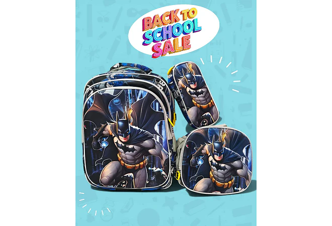 COMBO PRIMARIA DE 3PZ MOCHILA CON LUZ LED  + LONCHERA + LAPICERA (VARIOS PERSONAJES ) MOD# HL2414 🧮⚽