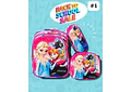 COMBO PRIMARIA DE 3PZ MOCHILA CON LUZ LED  + LONCHERA + LAPICERA (VARIOS PERSONAJES ) MOD# HL2414 🧮⚽