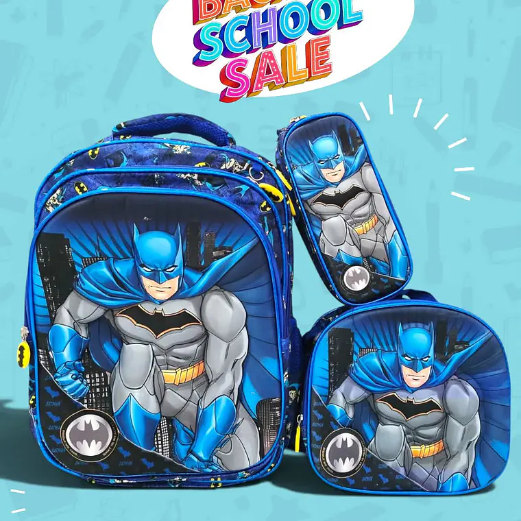 COMBO PRIMARIA DE 3PZ MOCHILA CON LUZ LED  + LONCHERA + LAPICERA (VARIOS PERSONAJES ) MOD# HL2414 🧮⚽ 14