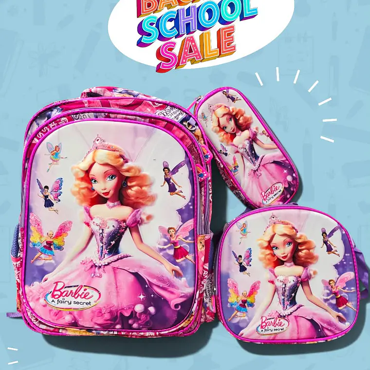 COMBO PRIMARIA DE 3PZ MOCHILA CON LUZ LED  + LONCHERA + LAPICERA (VARIOS PERSONAJES ) MOD# HL2414 🧮⚽ 15