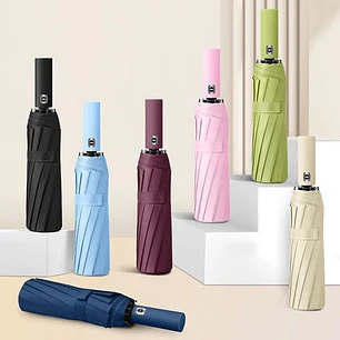 SOMBRILLA DE BOLSILLO AUTOMÁTICA COLORES LISOS MOD# KS-11☂️☀️