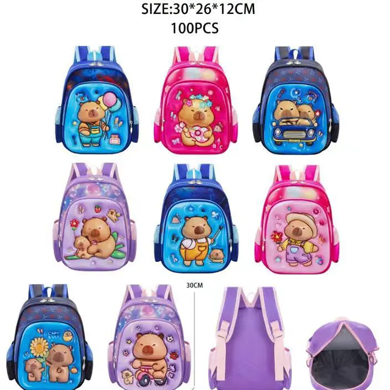 MOCHILITA PARA PREESCOLAR DISEÑO CAPIBARA MOD# K1038🗃️🎒 1