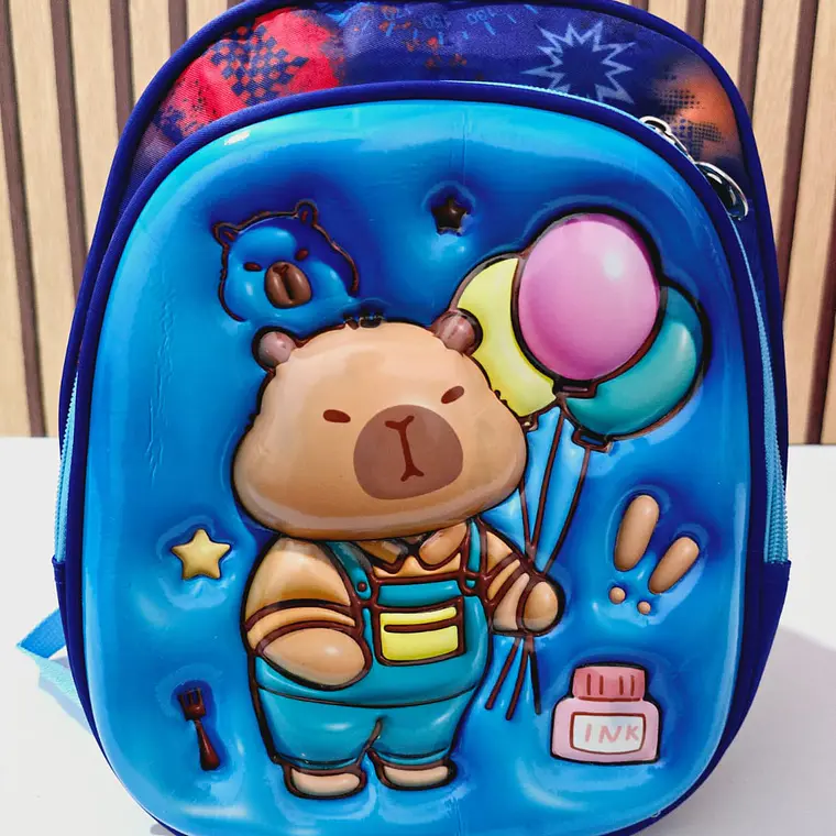 MOCHILITA PARA PREESCOLAR DISEÑO CAPIBARA MOD# K1038🗃️🎒 3