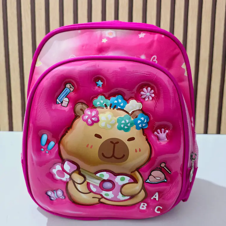MOCHILITA PARA PREESCOLAR DISEÑO CAPIBARA MOD# K1038🗃️🎒 5