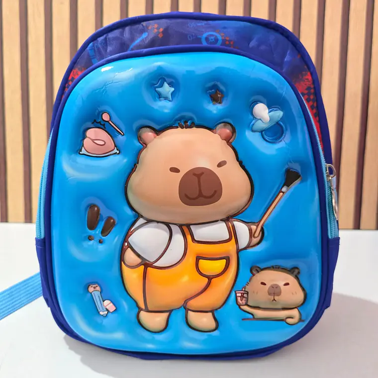 MOCHILITA PARA PREESCOLAR DISEÑO CAPIBARA MOD# K1038🗃️🎒 6