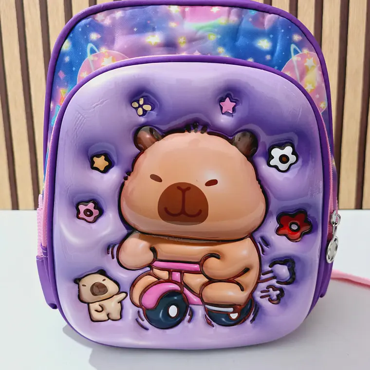 MOCHILITA PARA PREESCOLAR DISEÑO CAPIBARA MOD# K1038🗃️🎒 7