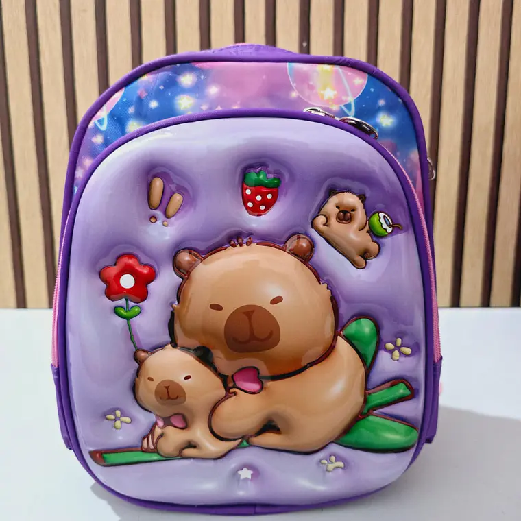 MOCHILITA PARA PREESCOLAR DISEÑO CAPIBARA MOD# K1038🗃️🎒 9