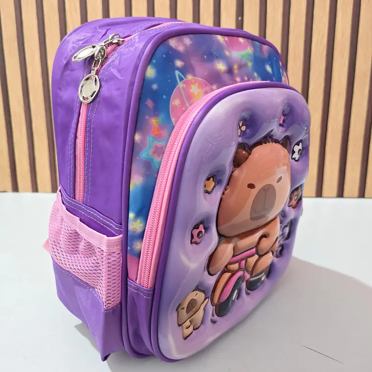 MOCHILITA PARA PREESCOLAR DISEÑO CAPIBARA MOD# K1038🗃️🎒 15