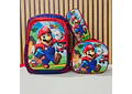 COMBO MOCHILA CON LUZ LED + LONCHERA TÉRMICA+ LAPICERA PARA PRIMARIA MOD# S16-2608🗃️🎒