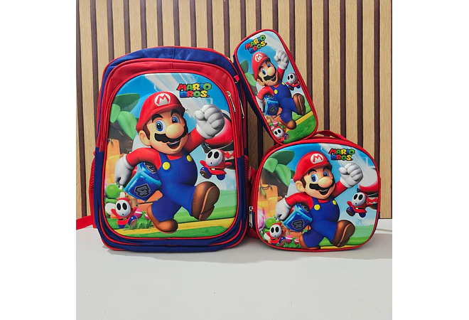 COMBO MOCHILA CON LUZ LED + LONCHERA TÉRMICA+ LAPICERA PARA PRIMARIA MOD# S16-2608🗃️🎒