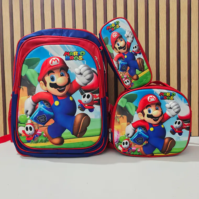 COMBO MOCHILA CON LUZ LED + LONCHERA TÉRMICA+ LAPICERA PARA PRIMARIA MOD# S16-2608🗃️🎒 2