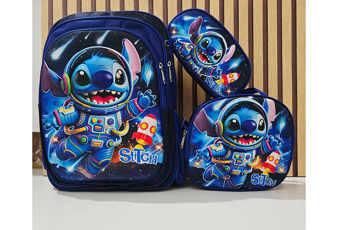 COMBO MOCHILA CON LUZ LED + LONCHERA TÉRMICA+ LAPICERA PARA PRIMARIA MOD# S16-2608🗃️🎒