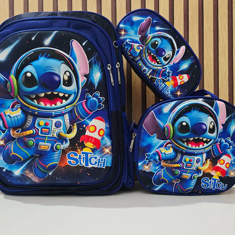 COMBO MOCHILA CON LUZ LED + LONCHERA TÉRMICA+ LAPICERA PARA PRIMARIA MOD# S16-2608🗃️🎒 3