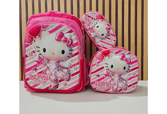 COMBO MOCHILA CON LUZ LED + LONCHERA TÉRMICA+ LAPICERA PARA PRIMARIA MOD# S16-2608🗃️🎒