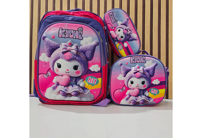 COMBO MOCHILA CON LUZ LED + LONCHERA TÉRMICA+ LAPICERA PARA PRIMARIA MOD# S16-2608🗃️🎒