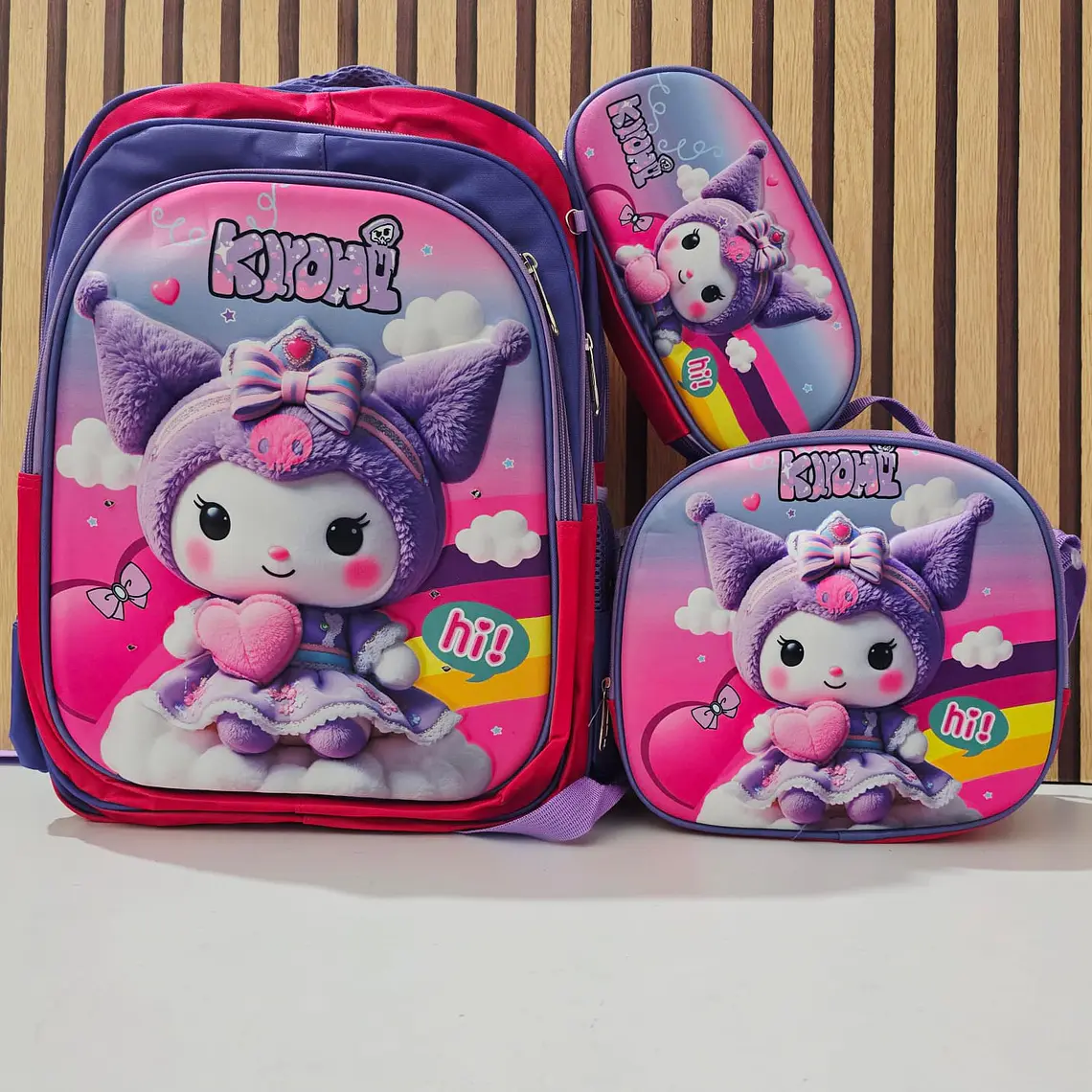 COMBO MOCHILA CON LUZ LED + LONCHERA TÉRMICA+ LAPICERA PARA PRIMARIA MOD# S16-2608🗃️🎒 7