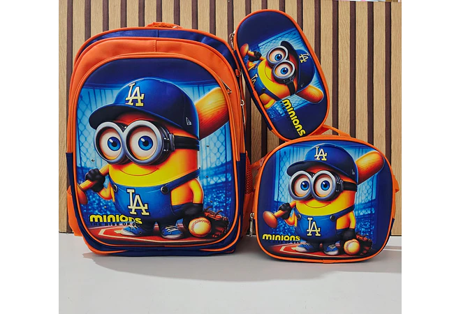 COMBO MOCHILA CON LUZ LED + LONCHERA TÉRMICA+ LAPICERA PARA PRIMARIA MOD# S16-2608🗃️🎒