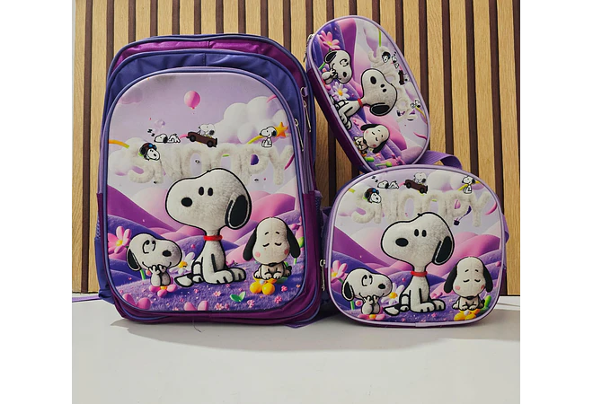 COMBO MOCHILA CON LUZ LED + LONCHERA TÉRMICA+ LAPICERA PARA PRIMARIA MOD# S16-2608🗃️🎒