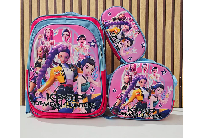 COMBO MOCHILA CON LUZ LED + LONCHERA TÉRMICA+ LAPICERA PARA PRIMARIA MOD# S16-2608🗃️🎒