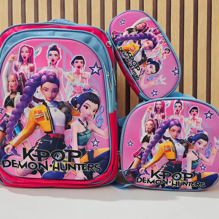 COMBO MOCHILA CON LUZ LED + LONCHERA TÉRMICA+ LAPICERA PARA PRIMARIA MOD# S16-2608🗃️🎒 10