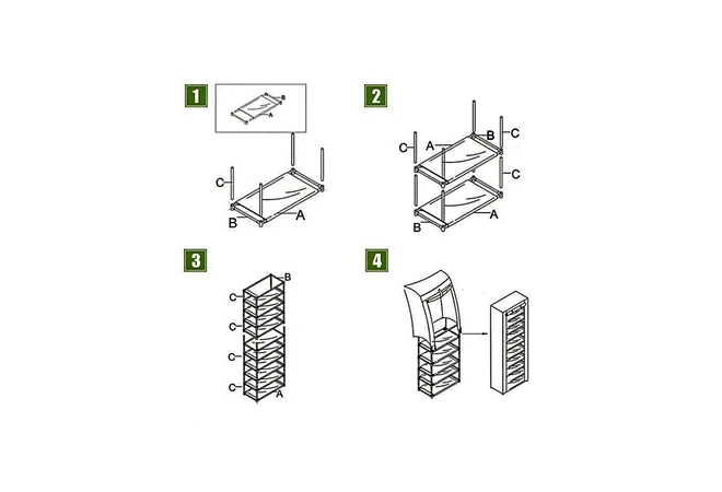 ORGANIZADOR  PARA ZAPATOS 9 NIVELES CON FORRO MOD# ZTA66
