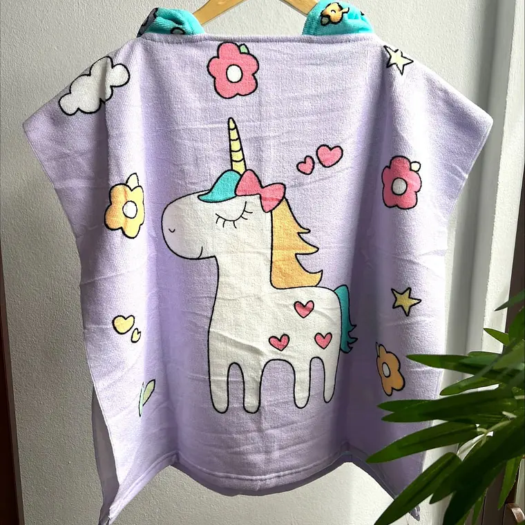 TOALLA CON CAPUCHA MICROFIBRA DIBUJOS MOD# 14T12 7