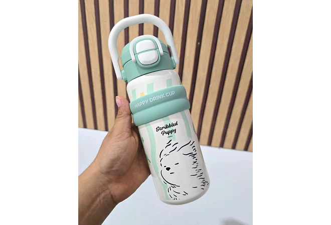 TERMO KAWAII 600ML REINO HAPPY MODEL #YIMI-BW-111