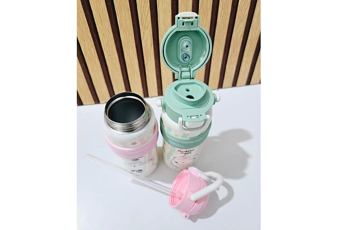 TERMO KAWAII 600ML REINO HAPPY MODEL #YIMI-BW-111
