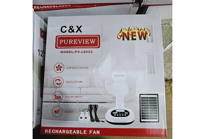 VENTILADOR SOLAR PORTATIL MOD# PV-L8062