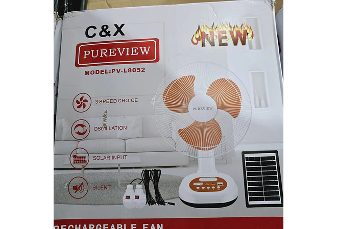 VENTILADOR SOLAR PORTATIL MOD# PV-L8062