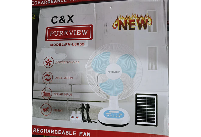 VENTILADOR SOLAR PORTATIL MOD# PV-L8062