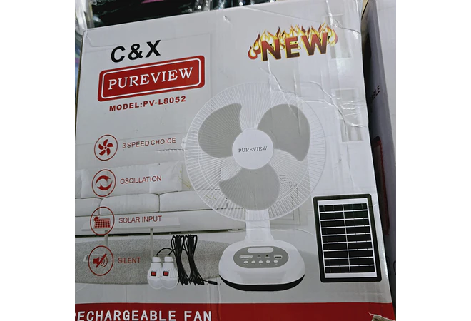 VENTILADOR SOLAR PORTATIL MOD# PV-L8062