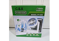 VENTILADOR SOLAR 4 EN 1 CON LUZ SOLAR, CAJITA VERDE MOD# PV-806