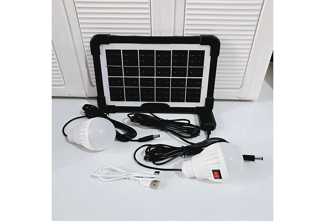 VENTILADOR SOLAR 4 EN 1 CON LUZ SOLAR, CAJITA VERDE MOD# PV-806