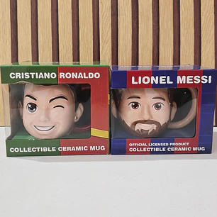 TAZA  DE 400ML MESSI O CRISTIANO MUNDIAL  2026