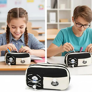 LAPICERA DOBLE CIERRE  KAWAII HAVE A NICE DAY L387-04
