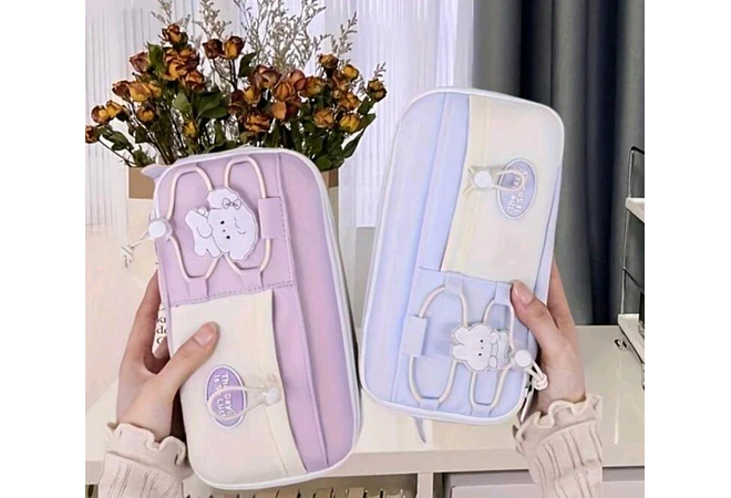 LAPICERA DOBLE CIERRE  KAWAII HAVE A NICE DAY L387-04