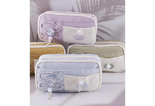 LAPICERA DOBLE CIERRE  KAWAII HAVE A NICE DAY L387-04