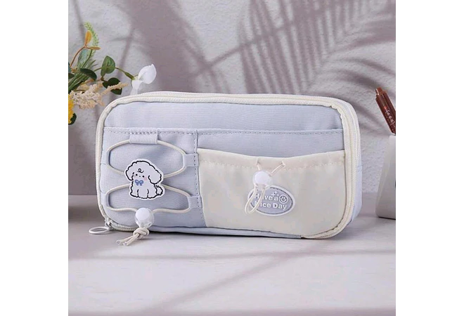 LAPICERA DOBLE CIERRE  KAWAII HAVE A NICE DAY L387-04