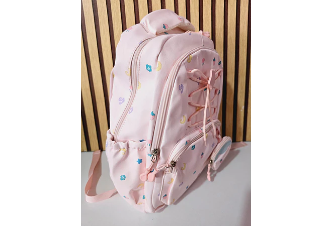 MOCHILA JUVENIL CON MONEDERO FRESA 🍓  MOD# 8003