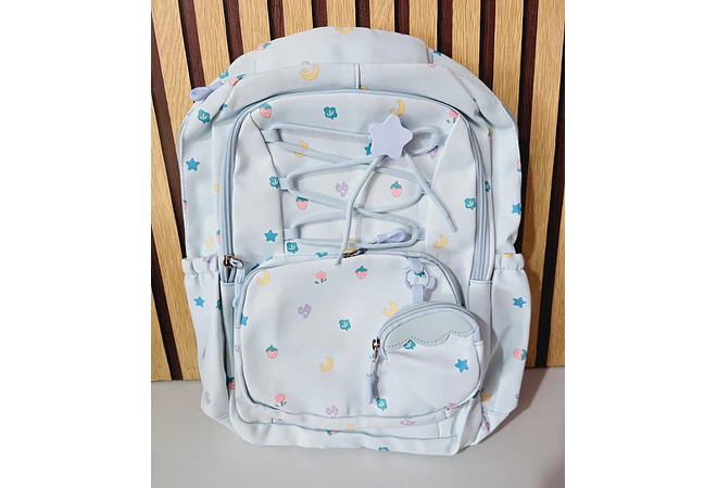 MOCHILA JUVENIL CON MONEDERO FRESA 🍓  MOD# 8003