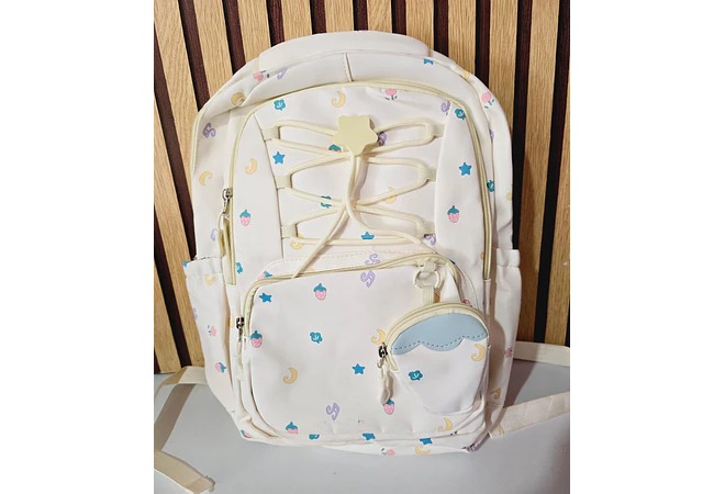 MOCHILA JUVENIL CON MONEDERO FRESA 🍓  MOD# 8003