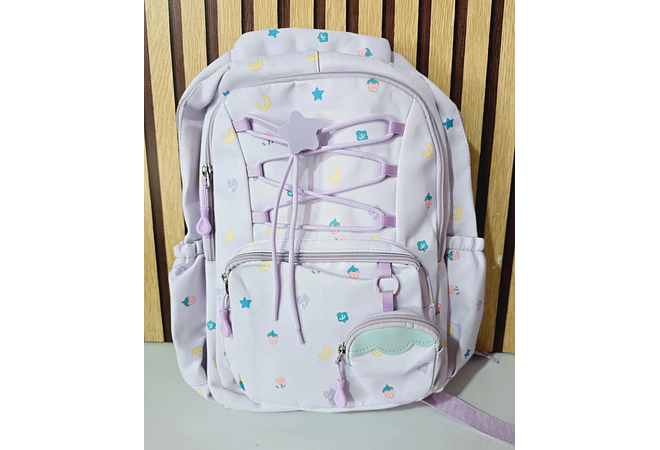 MOCHILA JUVENIL CON MONEDERO FRESA 🍓  MOD# 8003