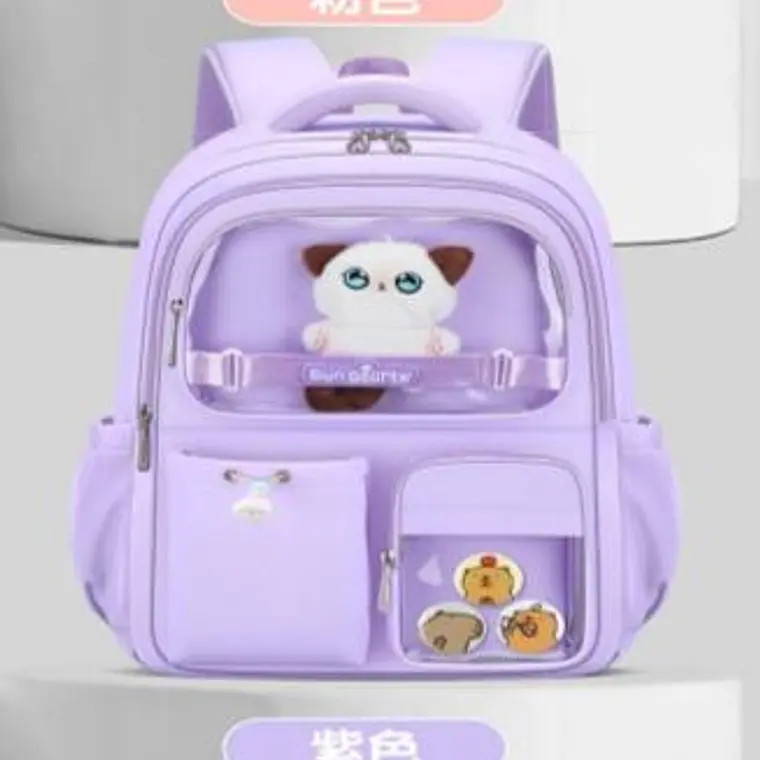 MOCHILA KAWAII SUN STARTS PREMIUM CON LLAVERO Y PIINES MOD# Y2763 6