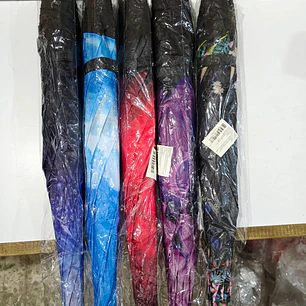 🌂☔SOMBRILLA REVERSIBLE NEGRA/FLORES Y ESTAMPADOS MOD#206☔☀️
