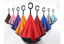 🌂 ☂️☔️ SOMBRILLA/PARAGUAS REVERSIBLE  COLORES LISOS (AL AZAR) MOD# 2916  ☂️☔️
