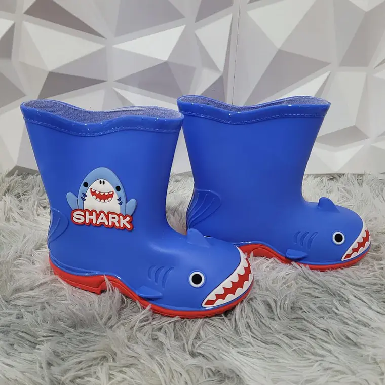 🌧️ BOTAS PARA LLUVIA DISEÑO SHARK/TIBURÓN MOD# 101 🦈 3